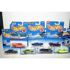 Hot Wheels Cougar 8 crate Corvette T bird Olds 442 Chevy Pro car lot of 7